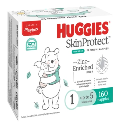 Huggies - Newborn Nappies - Mega 160 Pack